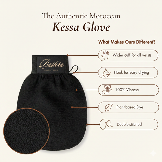Authentic Moroccan Exfoliating Glove | Deep Cleansing & Skin Renewal - الليفة المغربية الأصلية | تقشير عميق وتنظيف فعال للبشرة
