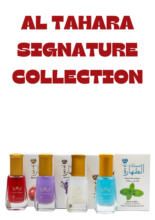 Al Tahara Signature Collection - 4-Piece Fragrance Set including Lavender, Mint, Musk and Pomegranate perfumes